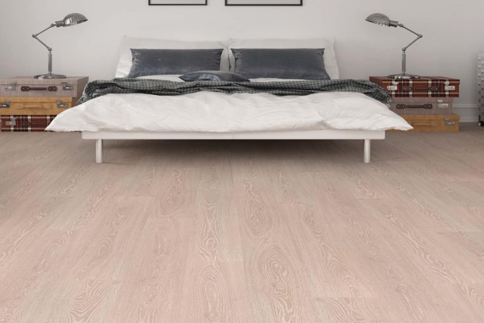 Uludag White Washed Laminate Flooring 8mm By 197mm By 1205mm