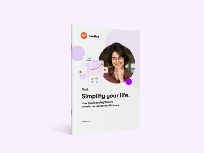 Simplify Your Life ebook cover — guide to marketing autonomy and AI-powered tools in Kentico