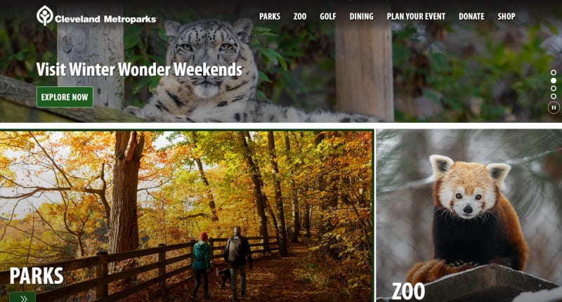 Cleveland Metroparks website rebuilt on Xperience by Kentico by Americaneagle.com supporting community recreation