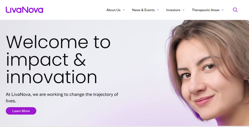 LivaNova global medical device company website consolidated on Xperience by Kentico with multilingual SEO by BlueModus
