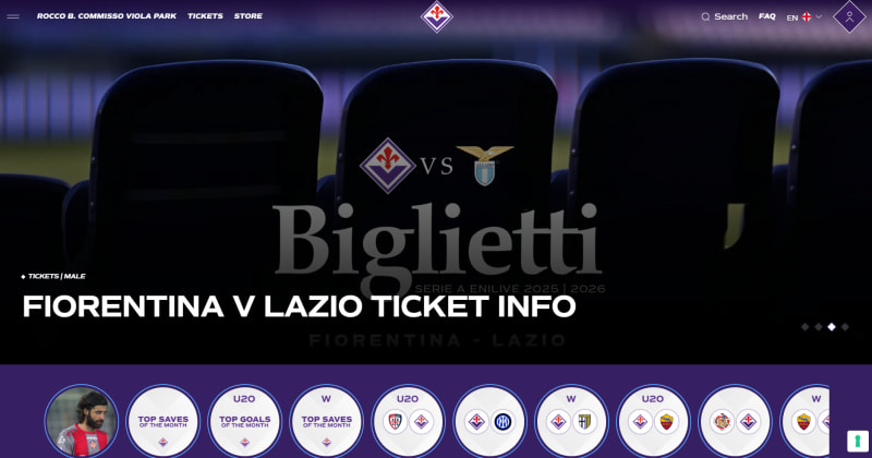 ACF Fiorentina football club website unified on Xperience by Kentico by Exetera
