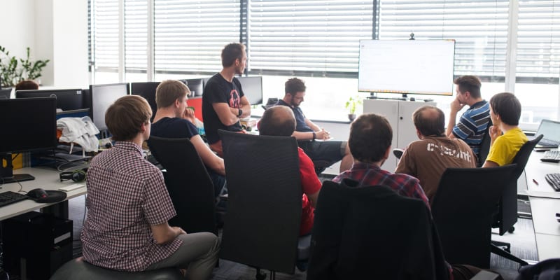 Group of developers in an office