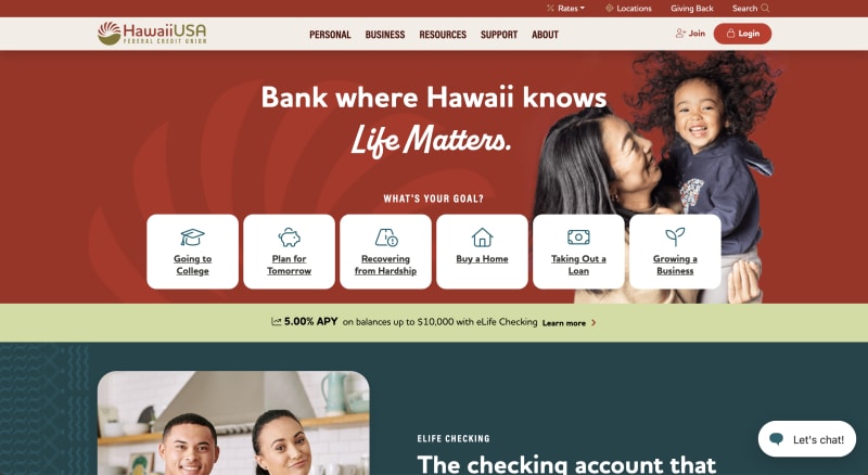 HawaiiUSA FCU website