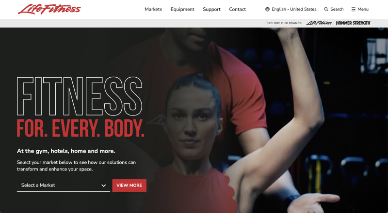The Life Fitness website